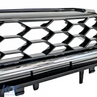 Waben-Kühlergrill ohne Emblem mit Chromleiste, geeignet für VW Golf 7 12-17, auch GTD-image-6194732