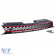 Waben-Kühlergrill ohne Emblem + Stoßstangengitter GLOSSY geeignet für VW Golf 6 08-13-image-6203776
