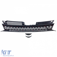Waben-Kühlergrill ohne Emblem + Stoßstangengitter GLOSSY geeignet für VW Golf 6 08-13-image-6203779