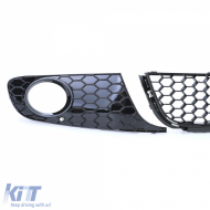 Waben-Kühlergrill ohne Emblem + Stoßstangengitter GLOSSY geeignet für VW Golf 6 08-13-image-6203782