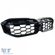 Waben-Performance-Kühlergrill schwarz, geeignet für BMW 3er G20 G21 LCI ab 2022-image-6257870