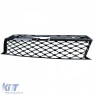 Waben-Performance-Kühlergrill Schwarz ohne Emblem, geeignet für VW Amarok I 2010-2022-image-6210352