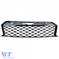Waben-Performance-Kühlergrill Schwarz ohne Emblem, geeignet für VW Amarok I 2010-2022-image-6210353