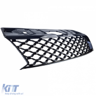 Waben-Performance-Kühlergrill Schwarz ohne Emblem, geeignet für VW Amarok I 2010-2022-image-6210354