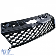 Waben-Performance-Kühlergrill Schwarz ohne Emblem, geeignet für VW Amarok I 2010-2022-image-6210355