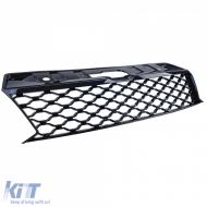 Waben-Performance-Kühlergrill Schwarz ohne Emblem, geeignet für VW Amarok I 2010-2022-image-6210356
