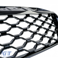 Waben-Performance-Kühlergrill Schwarz ohne Emblem, geeignet für VW Amarok I 2010-2022-image-6210357
