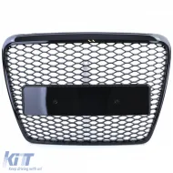 Waben-Sportgrill ohne Emblem Hochglanzschwarz geeignet für Audi A6 C6 4F 08-11-image-6192720