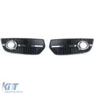 Wabenstruktur Kühlergrill-Einsätze Stoßstange geeignet für Audi Q5 8R 09-12 mit S-Line-image-6197037