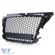 Wabenstruktur Kühlergrill Sportlook Schwarz Glänzend Matt, geeignet für Audi A3 8P 08-13-image-6257196