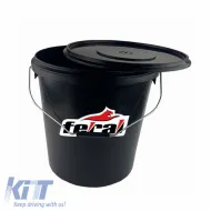 Washing Bucket Round With Grit Guard Black With Lid 18Lt Feral-image-6310156