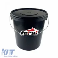 Washing Bucket Round With Grit Guard Black With Lid 18Lt Feral-image-6311082