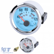Water Temperature Gauge Additional Installation Instrument 52mm Plasma Blue Illuminated