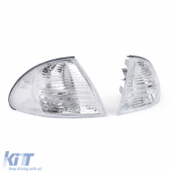 Weißes Blinker-Paar rechts links geeignet für BMW 3er Reihe E46 Sedan Touring 98-01-image-6190858