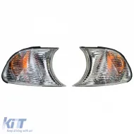 Weißes klares Glasblinker-Set geeignet für BMW 3er E46 Coupe Cabriolet 1999-2001-image-6201163