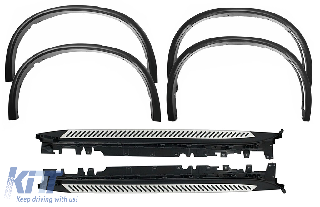 Kerékívek sárvédő fáklyák BMW X5 F15 (2014-2018) Piano Black és futódeszkákhoz