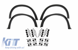 image-4-Wheel Arches Fender Flares with 32 pieces Plastic Auto Clips suitable for BMW X5 E70 (2007-2013) M Design