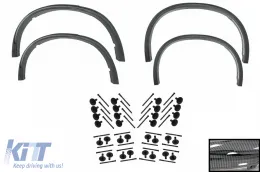 image-79-Wheel Arches Fender Flares with 32 pieces Plastic Auto Clips suitable for BMW X5 F15 (2014-2018) M-Design M-Sport Carbon Look