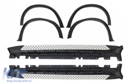 image-28-Wheel Arches Fender Flares with Running Boards Side Steps suitable for BMW X5 E70 (2007-2013) M-Design