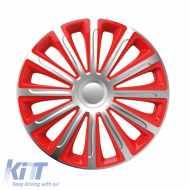 Wheel Covers 15'' Cbx 101386 Silver & Red CBX 4 Pieces