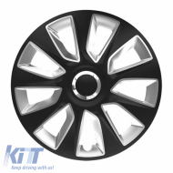 Wheel Covers 15'' Stratos 118319 Black & Silver CBX 4 Pieces