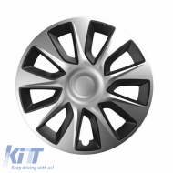 Wheel Covers 17'' Stratos 118678 Silver & Black CBX 4 Pieces