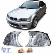 image-75-White clear glass indicator set fits 3 Series BMW E46 Coupe Convertible 1999-2001
