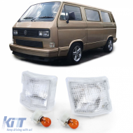 image-36-White indicator pair left right for VW T3 Bus Panel Van Transporter Pickup 79-92