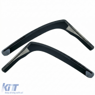 Wind deflector rain deflector 2-piece black for Ford Transit Connect 2013-2020-image-6258886