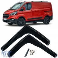Wind deflector rain deflector 2-piece black for Ford Transit Custom 2012-2023 - ODSMF6025703