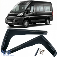 Wind deflector rain deflector 2-piece black tinted for Citroen Jumper from 2006 - ODSMC6025717