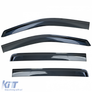 Wind deflector rain deflector 4-piece black for Ford Ranger T6 T7 T8 2012-2022-image-6210808