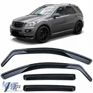 image-69-Wind deflector rain deflector 4-piece black for Mercedes ML W164 2005-2011