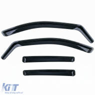 Wind deflector rain deflector 4-piece black for Mercedes ML W164 2005-2011-image-6259210
