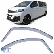 image-3-Wind deflector rain deflector wind protection black smoke for Vivaro Zafira Life from 19