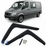image-65-Wind deflector rain guard 2-piece black for Mercedes Sprinter 906 06-18