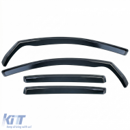 Wind deflector rain guard 4-piece set black tinted for VW Golf 5 2004-2009-image-6258995