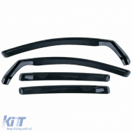 Wind deflector rain guard 4-piece set black tinted for VW Golf 5 2004-2009-image-6258996