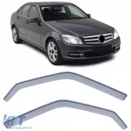 image-29-Wind deflector rain guard black smoke for Mercedes C-Class W204 S204 07-14