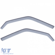 Wind deflector rain guard black smoke for Mercedes C-Class W204 S204 07-14-image-6261375