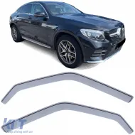 image-26-Wind deflector rain guard wind protection black smoke for Mercedes GLC Coupe C253