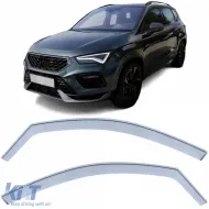 image-74-Wind deflector rain guard wind protection black smoke for Cupra Ateca from 18