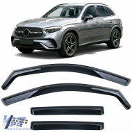 image-61-Wind deflectors Rain deflectors 4-piece Black for Mercedes GLC X254 SUV from 2022