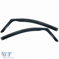 Wind deflectors rain guards 2-piece black tinted for VW Caddy 3 2k 2004-2015-image-6259021