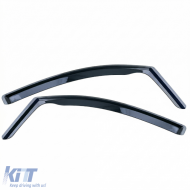 Wind deflectors rain guards 2-piece black tinted for VW Caddy 3 2k 2004-2015-image-6259022