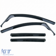 Wind deflectors rain guards 4-piece black tinted for VW Touran 1T 2003-2015-image-6258900