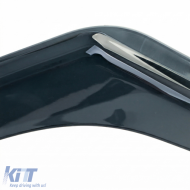 Wind deflectors rain guards 4-piece black tinted for VW Touran 1T 2003-2015-image-6258903