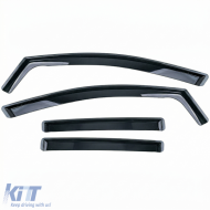 Wind deflectors rain guards 4-piece black tinted for VW ID.4 from 2020-image-6258963
