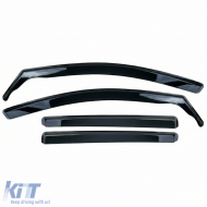 Wind deflectors rain guards 4-piece set black tinted for VW Golf 7 2013-2017-image-6259014