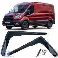 image-5-Windabweiser, Regenabweiser, 2-teilig, schwarz getönt, geeignet für Ford Transit ab 2013